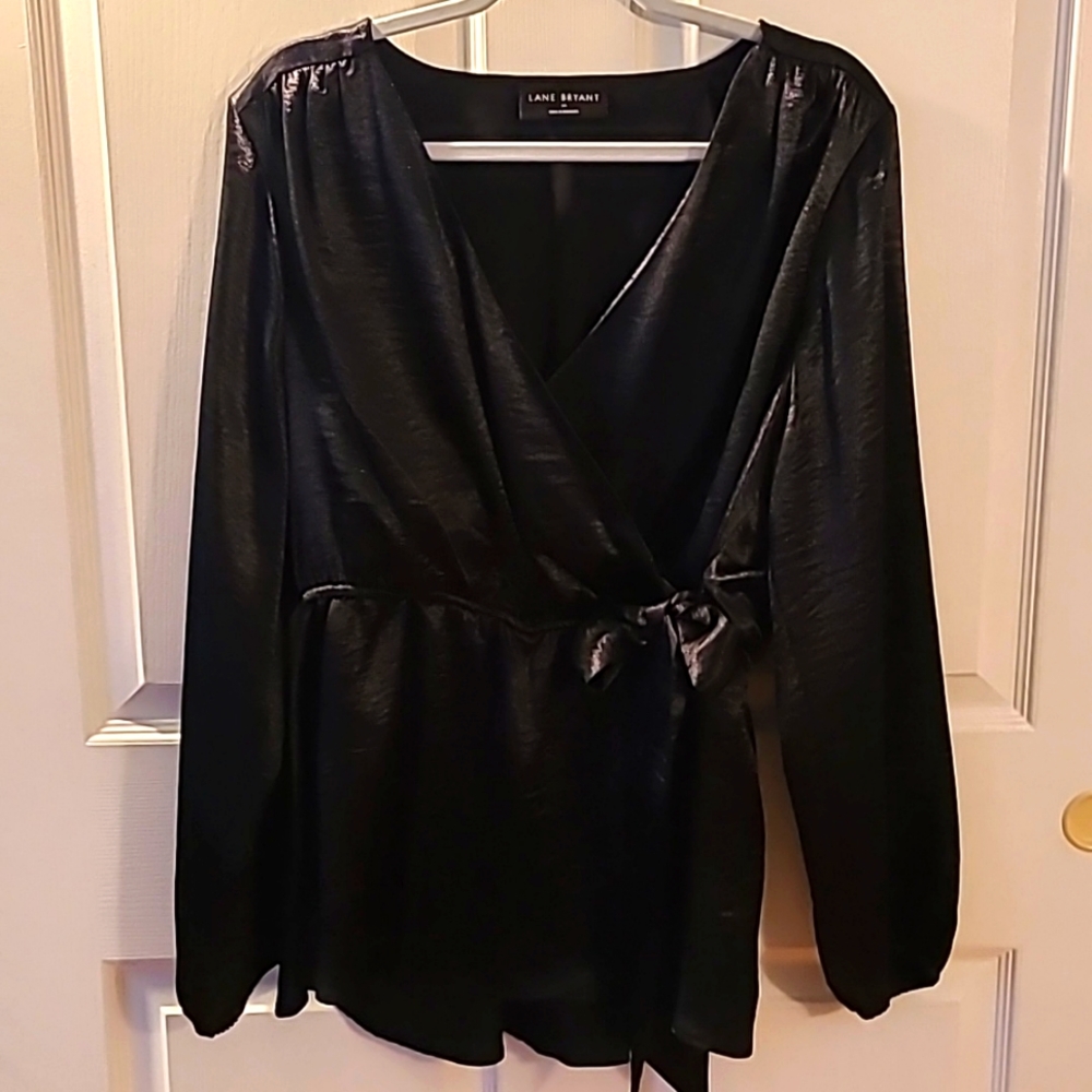 Lane Bryant faux wrap blouse